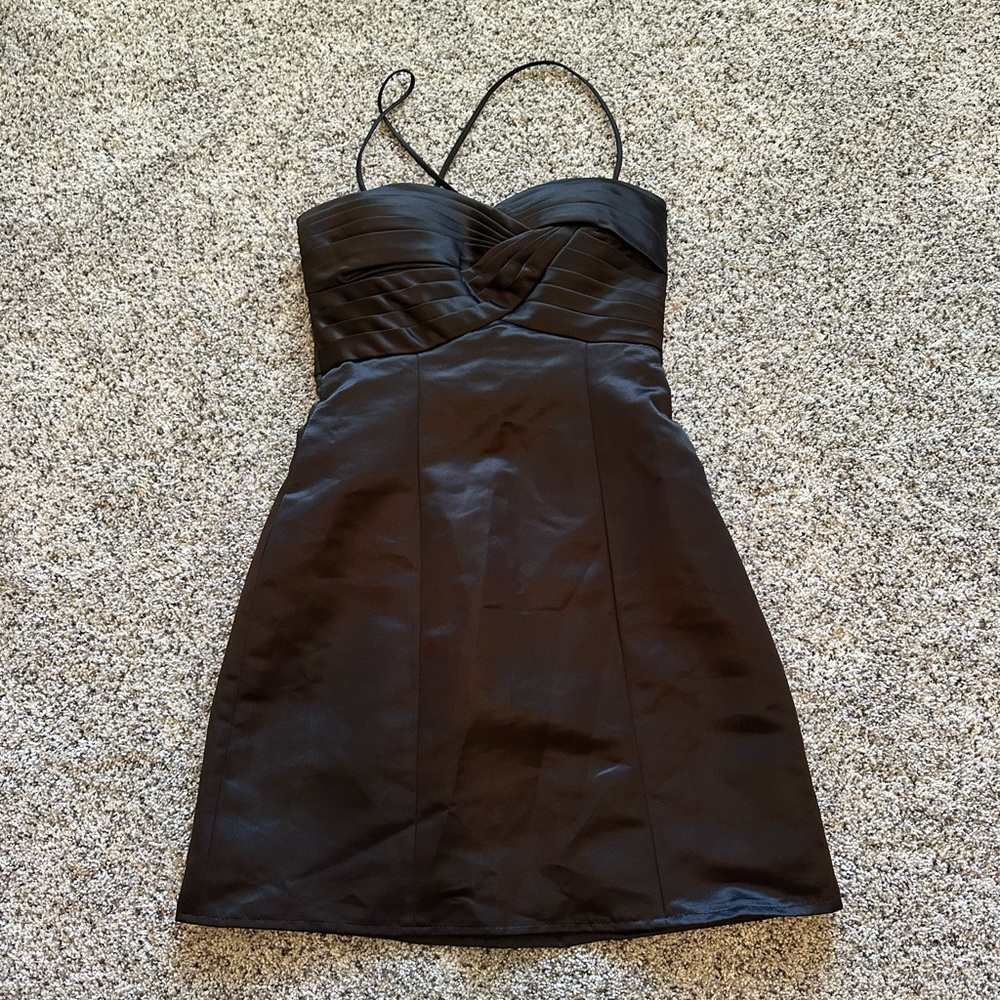 Satin black dress